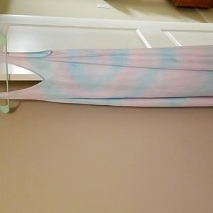 Super long loose lightly tiedyed dress